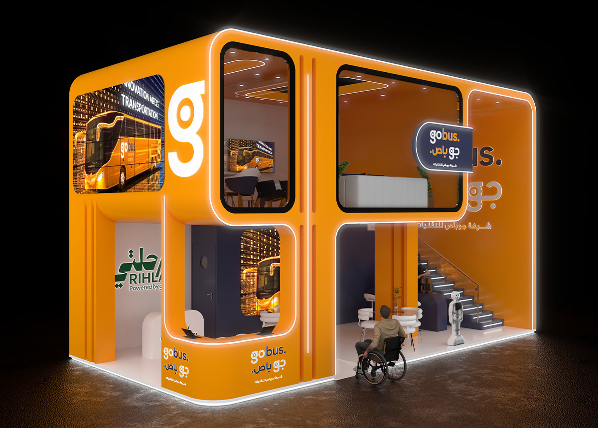 GoBus booth — exhibition stand