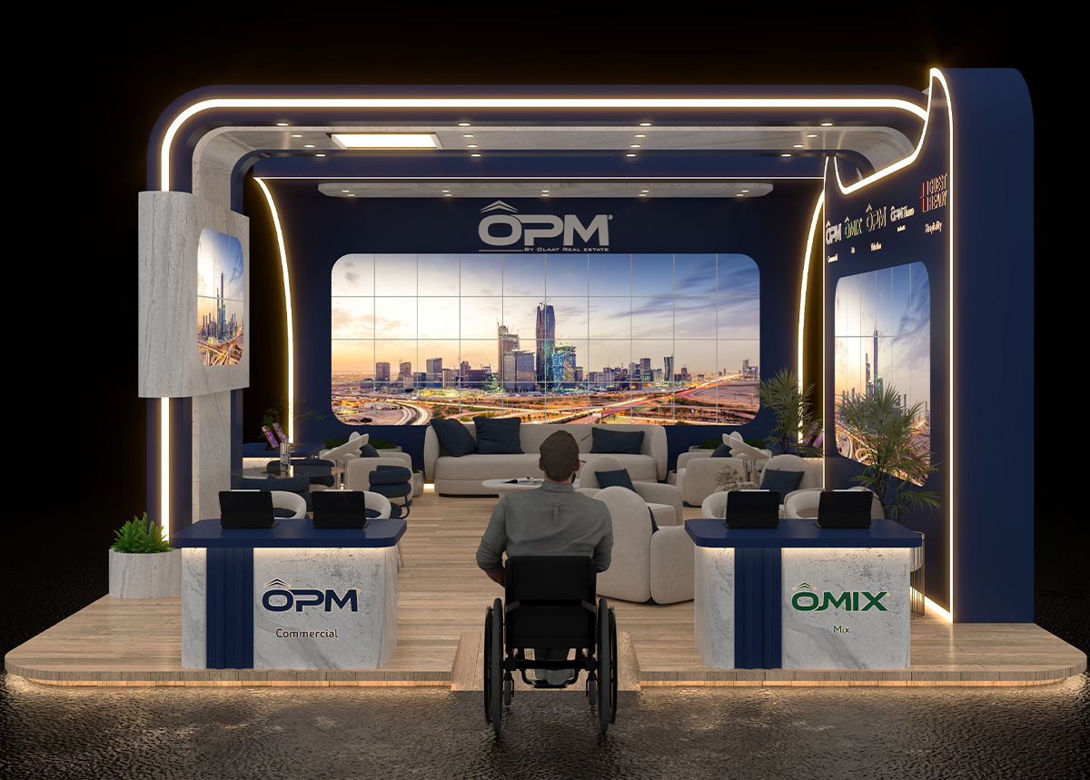 OPM Home booth — exhibition stand