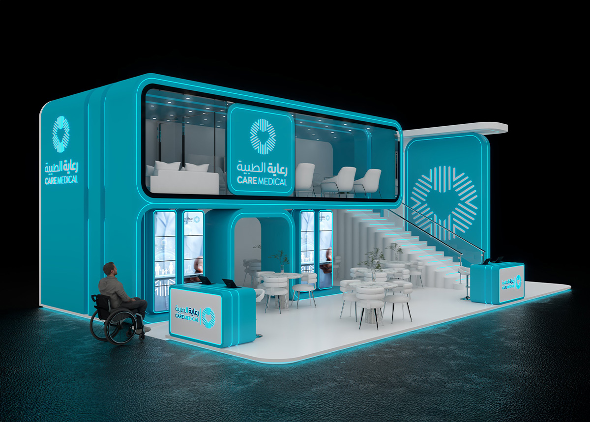 Care Medical booth — exhibition stand
