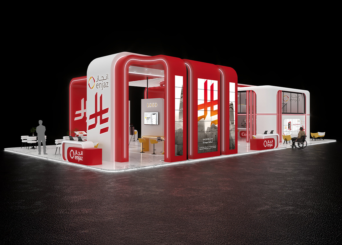 Enjaz booth — exhibition stand