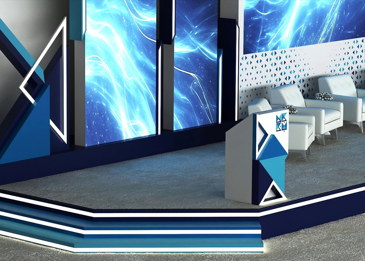 Welcome area and visitor reception at the HBKU event