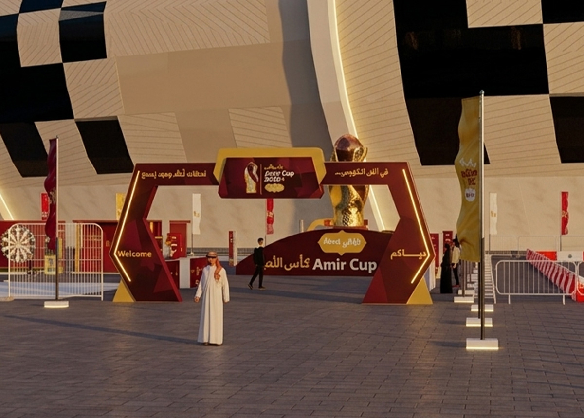 Welcome area and fan reception at the Amir Cup activation