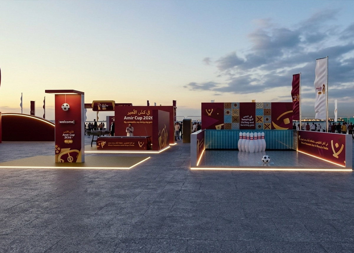 Amir Cup activation zone during the opening in Doha