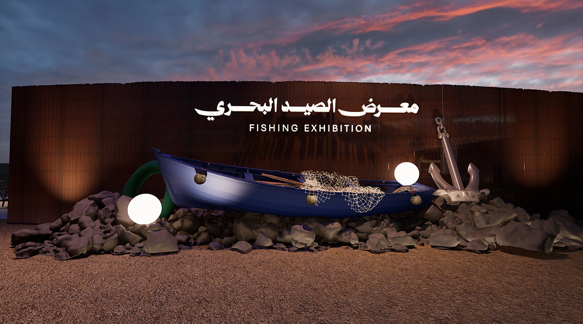 Old Doha Port Fishing Exhibition designed and built by Review Design in Doha
